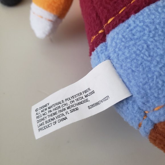 Disneyland Resort Disney Parks Fleece Goofy Plush Stuffy 13" Rare NEEDS SEWN - Picture 6 of 12